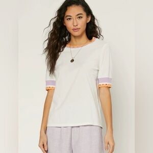 current air crochet trim top